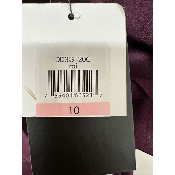 DKNY Women's Side-Knot V-Neck Sheath Dress - Raisin 10 - Picture 6 of 6